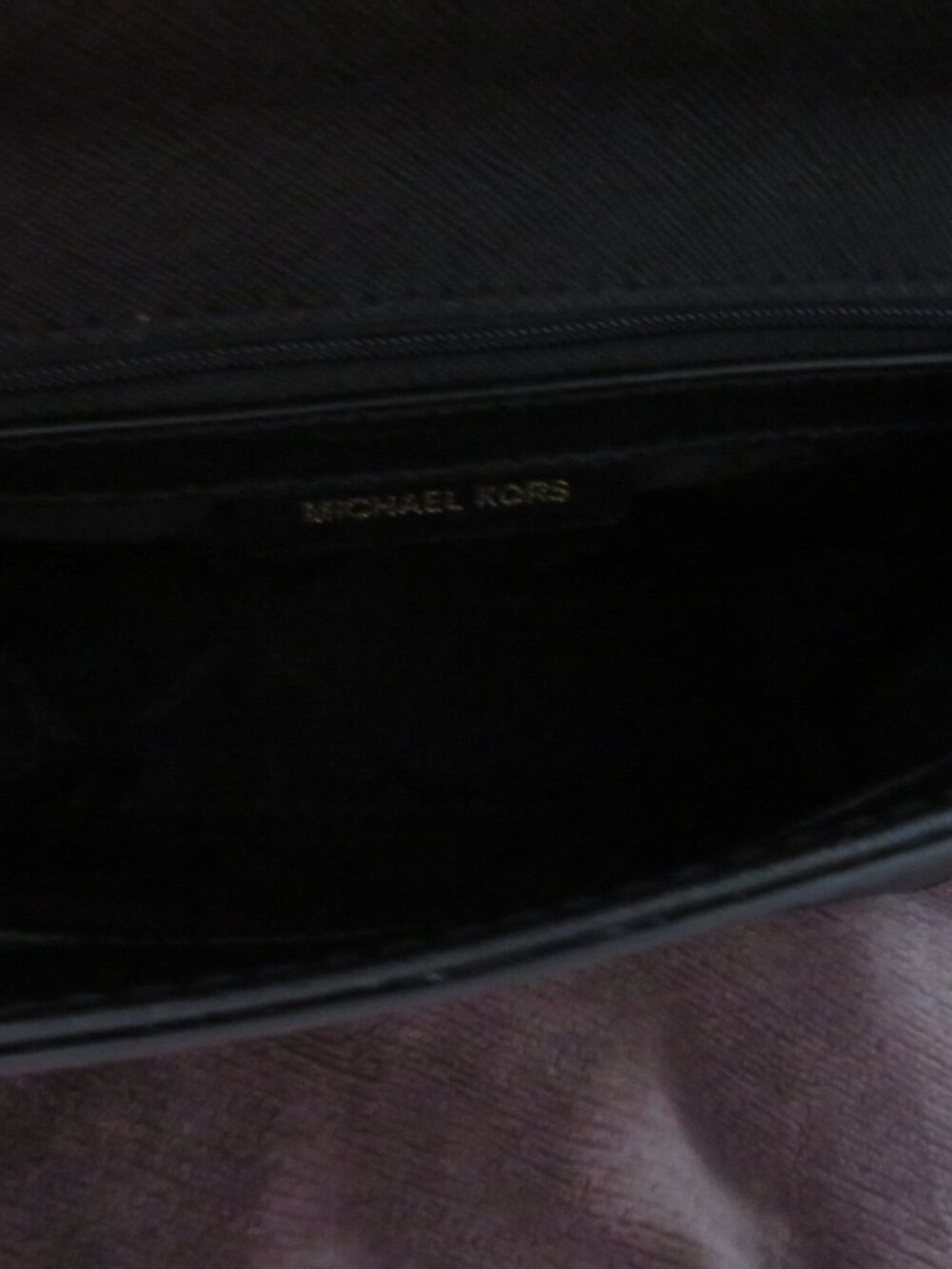 NWT Michael Kors Ava Mini Saffiano Leather Crossbody Bag Black Silver Authentic - Picture 8 of 10